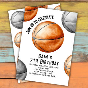 Basketball Anniversaire Invitation Basketball Part