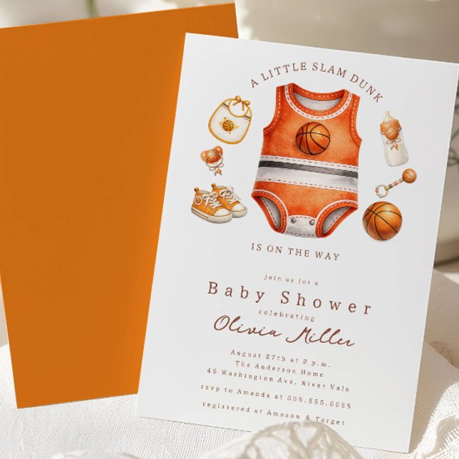 Basketball Baby Shower Invitation (Créateur téléchargé)