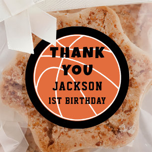 Basketball Ball Anniversaire Classic Round Sticker