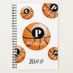 Basketball Baller Monogramme Nom Personnalisé Pla