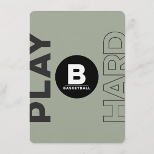 BASKETBALL Bar Bat mitzvah Classic Invitations