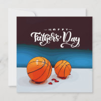 Basketball Bonne Fête des pères avec deux boules p