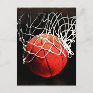 Basketball Closeup Artwork Cartes postales vertica