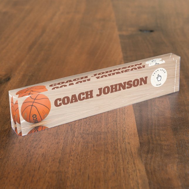Basketball Coach Desk Plaque d'identification (Taille)