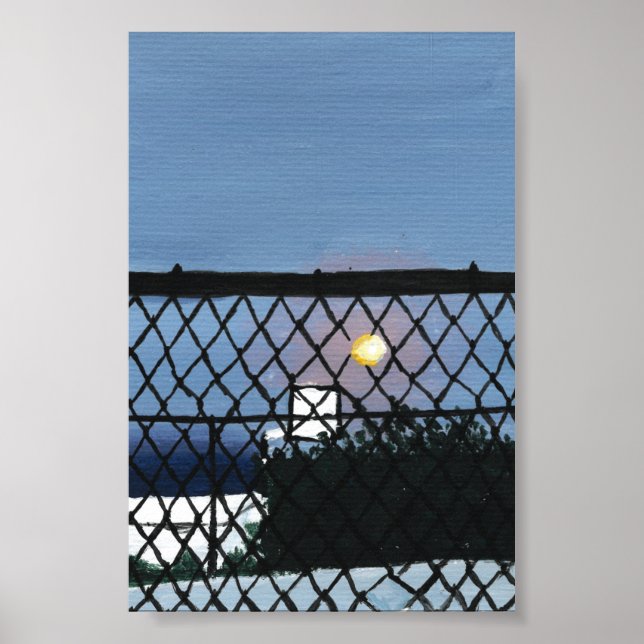 Basketball Court Print, Value Poster Papier (Devant)