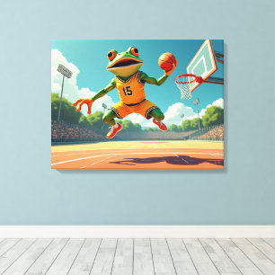 Basketball Frog impression de toile
