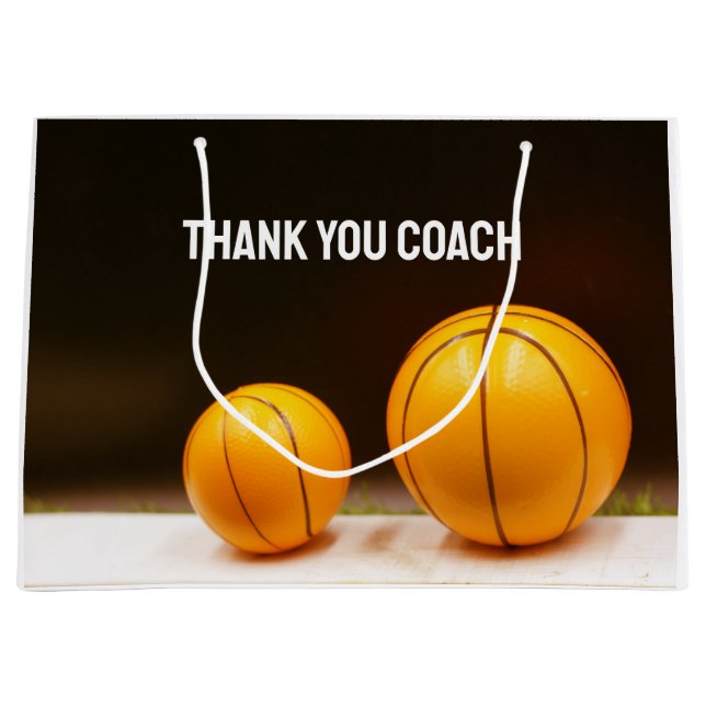 Basketball merci coach grand sac cadeau (Devant)