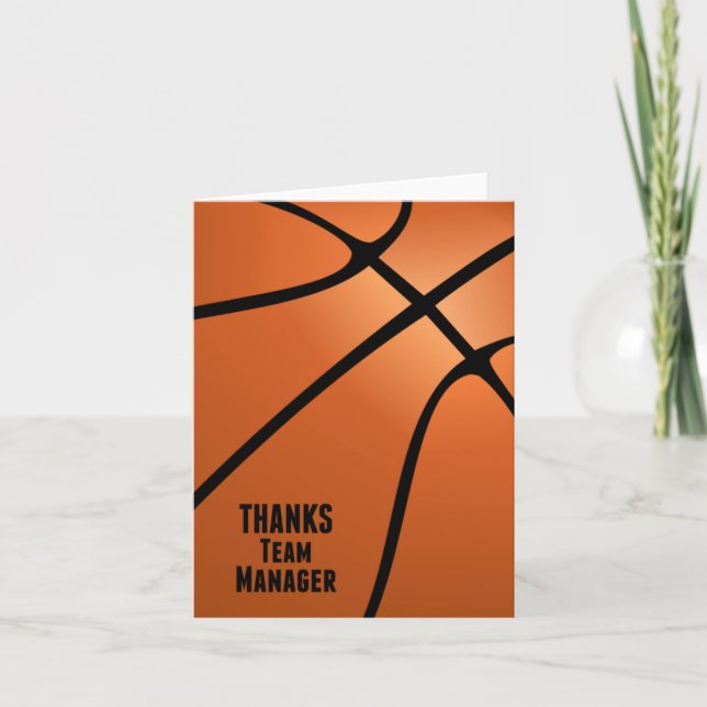 Basketball Merci Team Manager Personnalisable Vier (Devant)