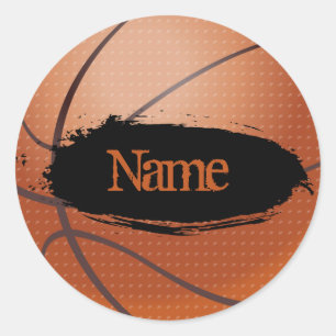 Basketball Name Stickers - Modèle