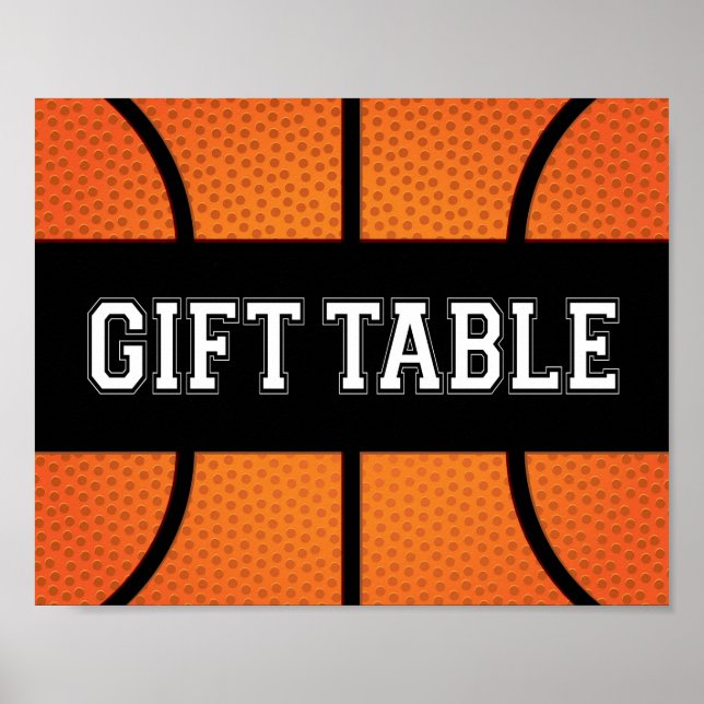 Basketball Party - TABLEAU CADEAU SIGNE Imprimer (Devant)