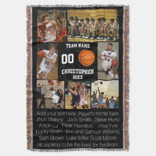 Basketball photo collage polaire couverture