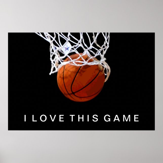 Basketball Poster I Love This Game (Devant)