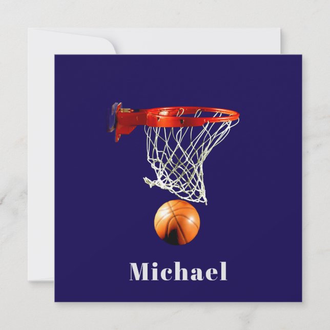 Basketball Remplacer par votre carte de nom (Devant)