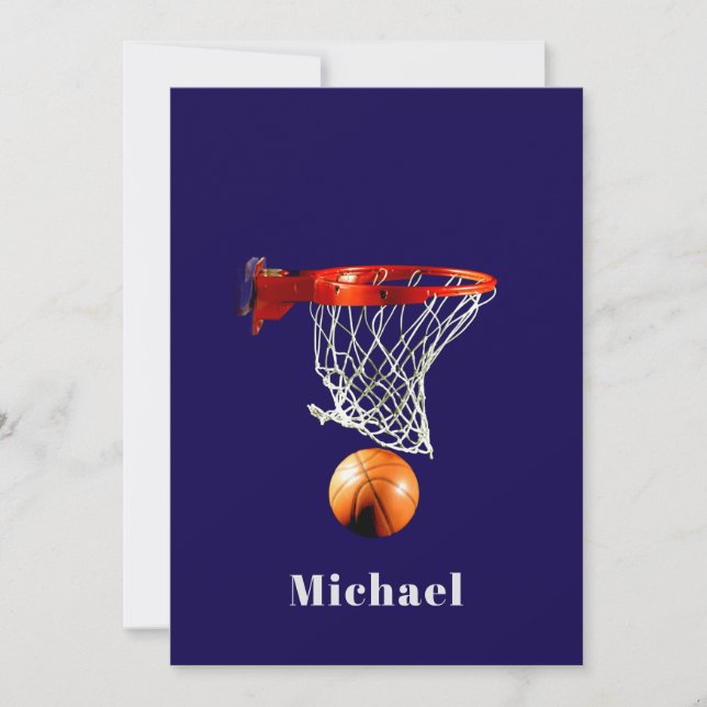 Basketball Replace with Your Name Card (Devant)