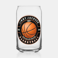 Basketball Sports Bière Can Verre Verre Verre Verr