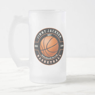 Basketball Sports Froid Bière Mug Verre Verre Drin