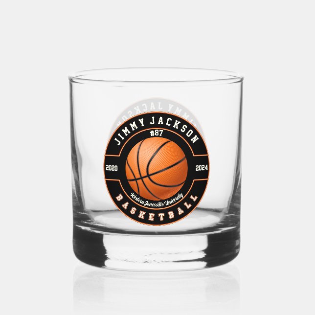Basketball Sports Rocks Whiskey Verre Drinkware (Recto)