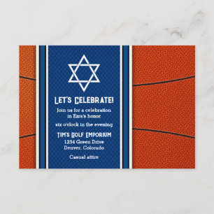 Basketball Thème Bar Mitzvah Invitation de récepti