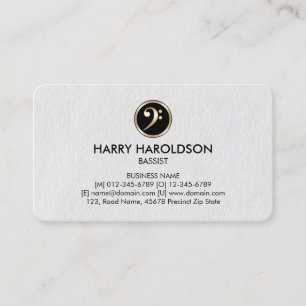Bass Clef Icon Baid Premium Carte de visite