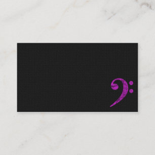 Bass Clef Symbole Purple Musicien Carte de visite