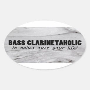 Basse Clarinetaholic Life Sticker ovale