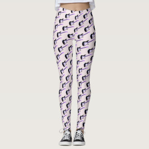 Basse Guitare, Musique Leggings Personnalisés