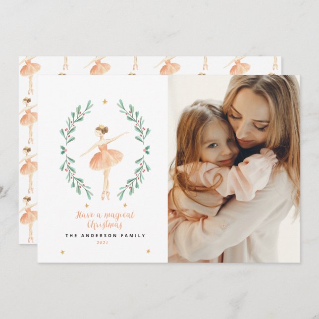 Basse-noisette ballerine botanique 1 photo Noël (Devant / Derrière)