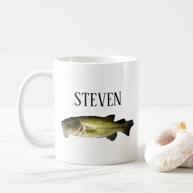 Basse Personalisée Poisson Café Mug (Avec donut)