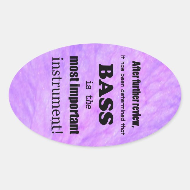 Basse Sticker Ovale Instrument le plus important (Devant)