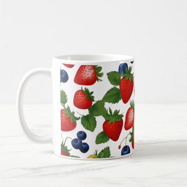 Basse tasse à café motif aux fruits (Gauche)