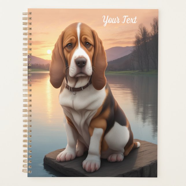 Basset Hound au bord du lac (Devant)