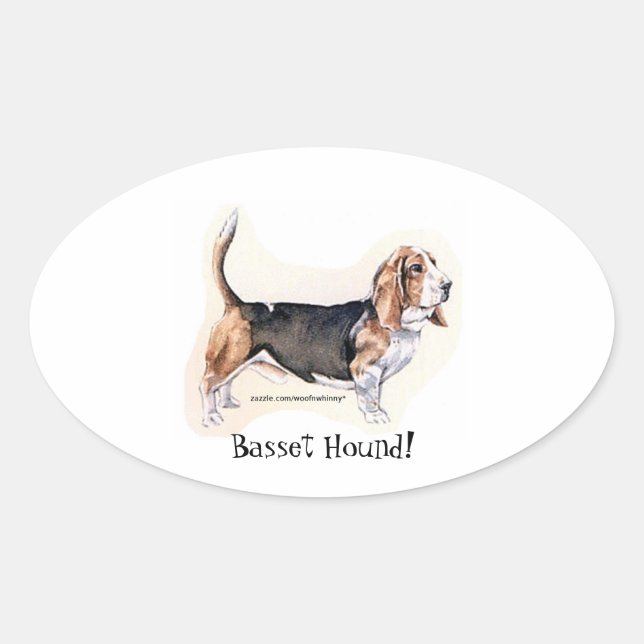 Basset Hound ! Autocollant (Devant)