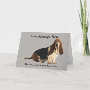 Basset Hound Carte de voeux Amoureux