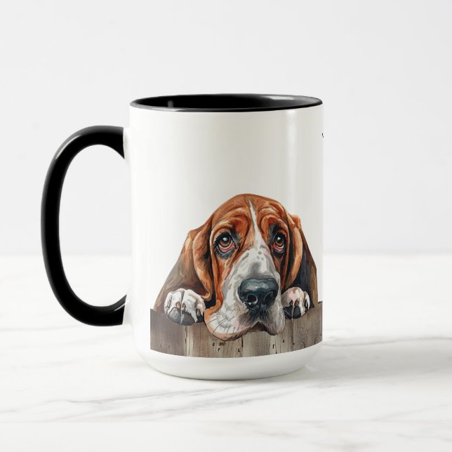 Basset Hound Chien Mug (Gauche)