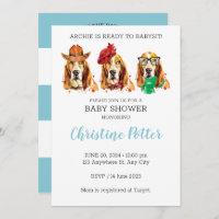 Basset Hound Chiot Thème Baby shower Invitation