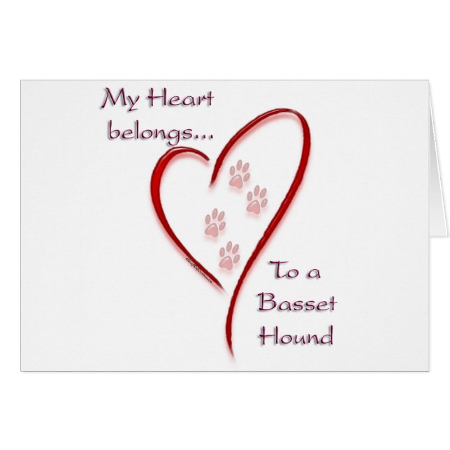 Basset Hound Coeur Appartient (Devant horizontal)