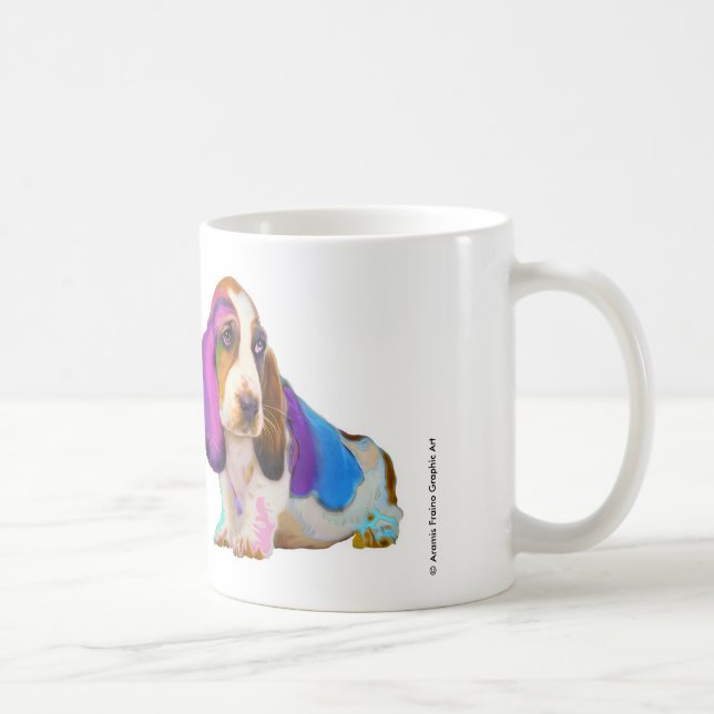 Basset Hound complètement de tasse de couleurs (Droite)