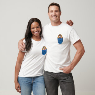 Basset Hound Dog Dans La T-Shirt De Poche