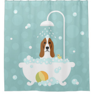 Basset Hound Douche Chien rideau