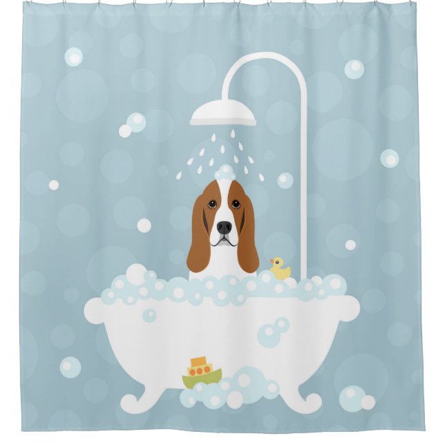 Basset Hound Douche Chien rideau (Devant)