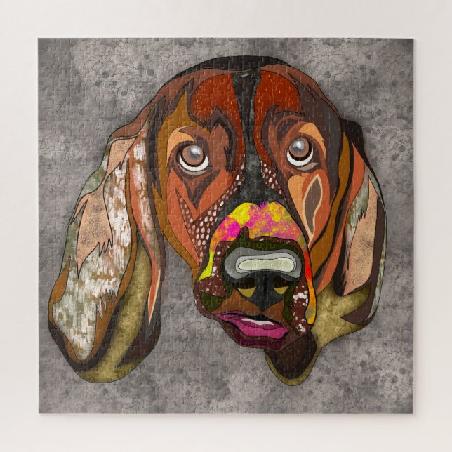 Basset Hound face laid Jigsaw Puzzle (Vertical)