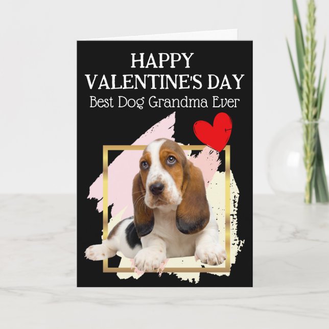 Basset Hound Grand-mère personnalisée Carte Saint- (Devant)