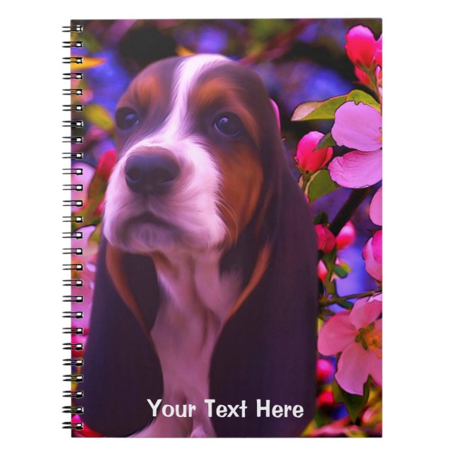 Basset Hound Imaginaire Chien Carnet d'art (Devant)