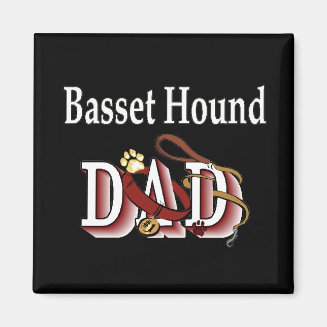 basset hound papa Magnet (Devant)