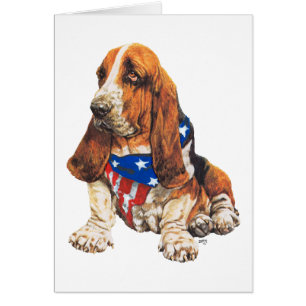Basset Hound Patriotique américain