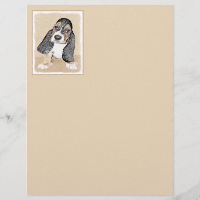 Basset Hound Peinture Chiot - Art Chien original (Devant)