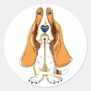 Basset Hound Puppy Dog Sticker / Étiquette