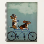 Basset Hound Tandem<br><div class="desc">Basset Hound Tandem par Fabfunky. Comprend des basset hounds chevauchant un vélo dans un style fantasque et steampunk. | 192024D</div>