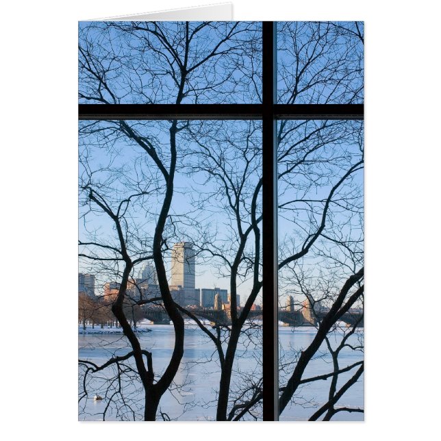 Bassin congelé de Charles River, Boston mA, carte (Devant)