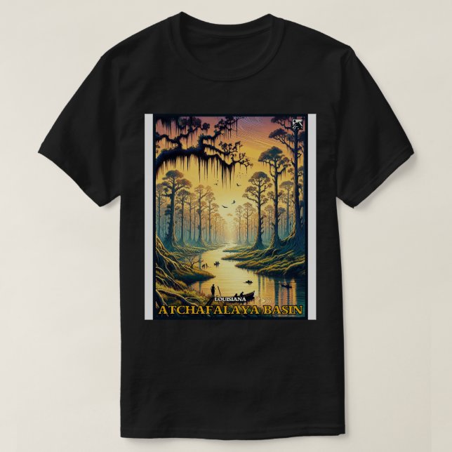 Bassin d'Atchafalaya Louisiane TShirt (Design devant)
